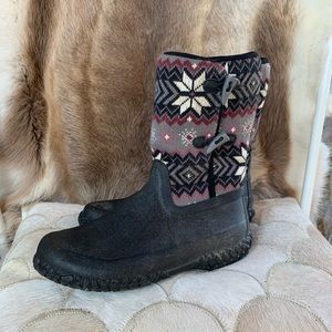 LaCrosse Rubber Boot w Felt/Fleece shaft. Size 8